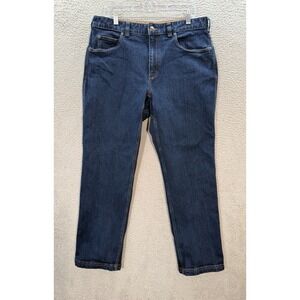 Duluth Trading Co Jeans Mens 36x32 Blue Coolmax Flex Ballroom Workwear Chore